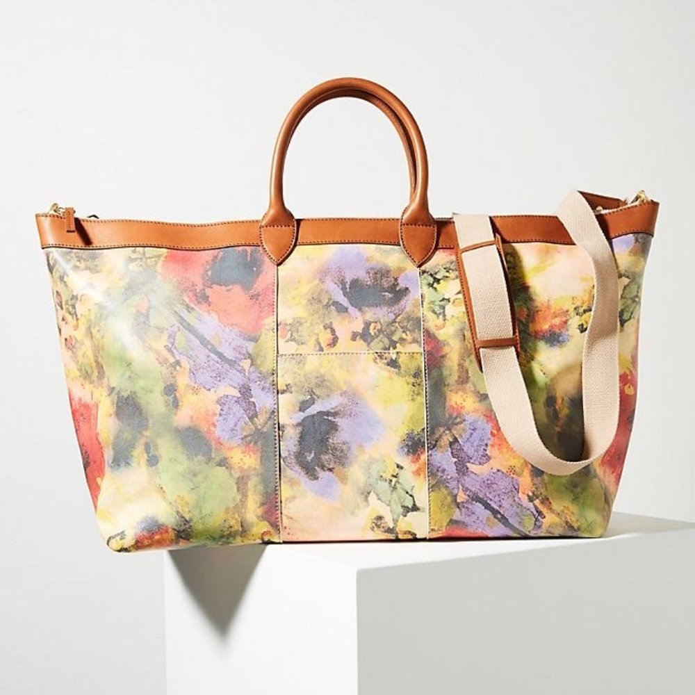 Anthropologie Leather Weekender